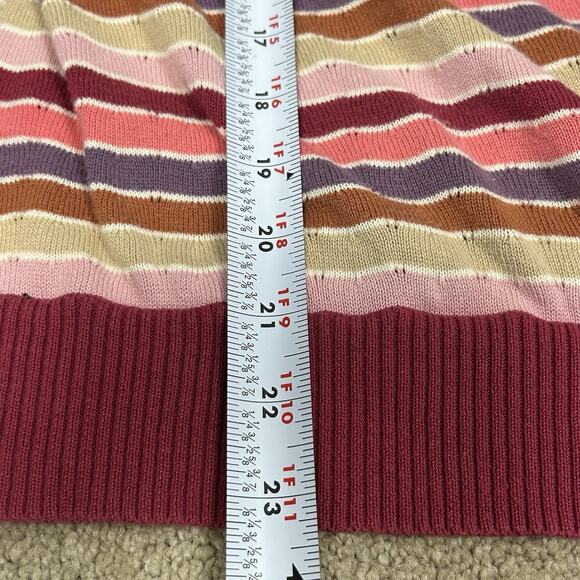 Vintage Y2K Old Navy Women’s Striped Wrap Sweater Size L Indie Preppy Pastel - Picture 8 of 8